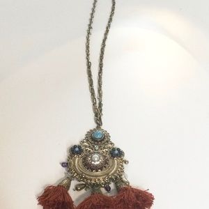Aldo large pendant necklace. Bling, beads, tassels